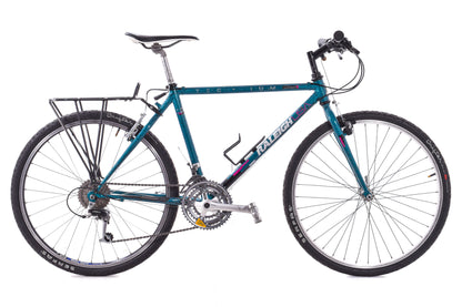USED 90's Raleigh Technium Medium ATB w/ Splatter Paint Aqua/Black 3x8 speed
