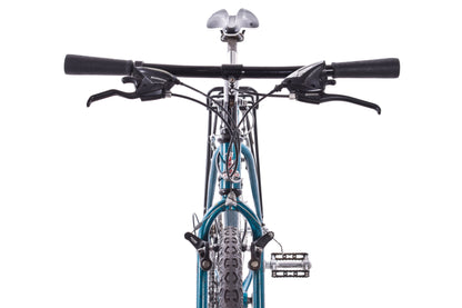 USED 90's Raleigh Technium Medium ATB w/ Splatter Paint Aqua/Black 3x8 speed