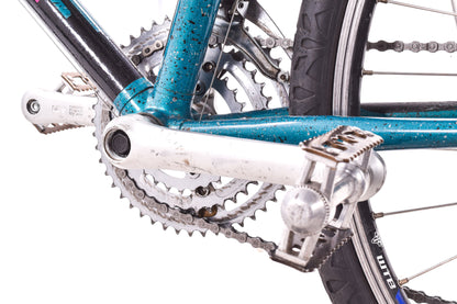 USED 90's Raleigh Technium Medium ATB w/ Splatter Paint Aqua/Black 3x8 speed