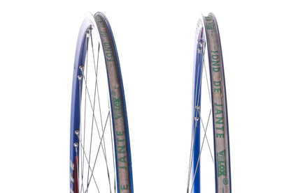 USED Bontrager Race Lite 700C Blue Alloy Road Wheelset Quick Release Rim Brake 8/9/10 Speed Shimano HG