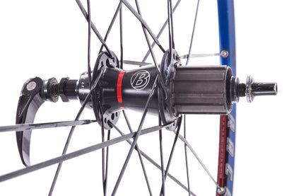 USED Bontrager Race Lite 700C Blue Alloy Road Wheelset Quick Release Rim Brake 8/9/10 Speed Shimano HG