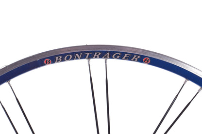 USED Bontrager Race Lite 700C Blue Alloy Road Wheelset Quick Release Rim Brake 8/9/10 Speed Shimano HG