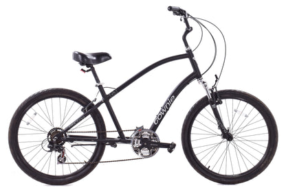 USED Electra Townie 21D Beach Cruiser Black Shimano 3x7 Front Suspension