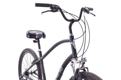USED Electra Townie 21D Beach Cruiser Black Shimano 3x7 Front Suspension