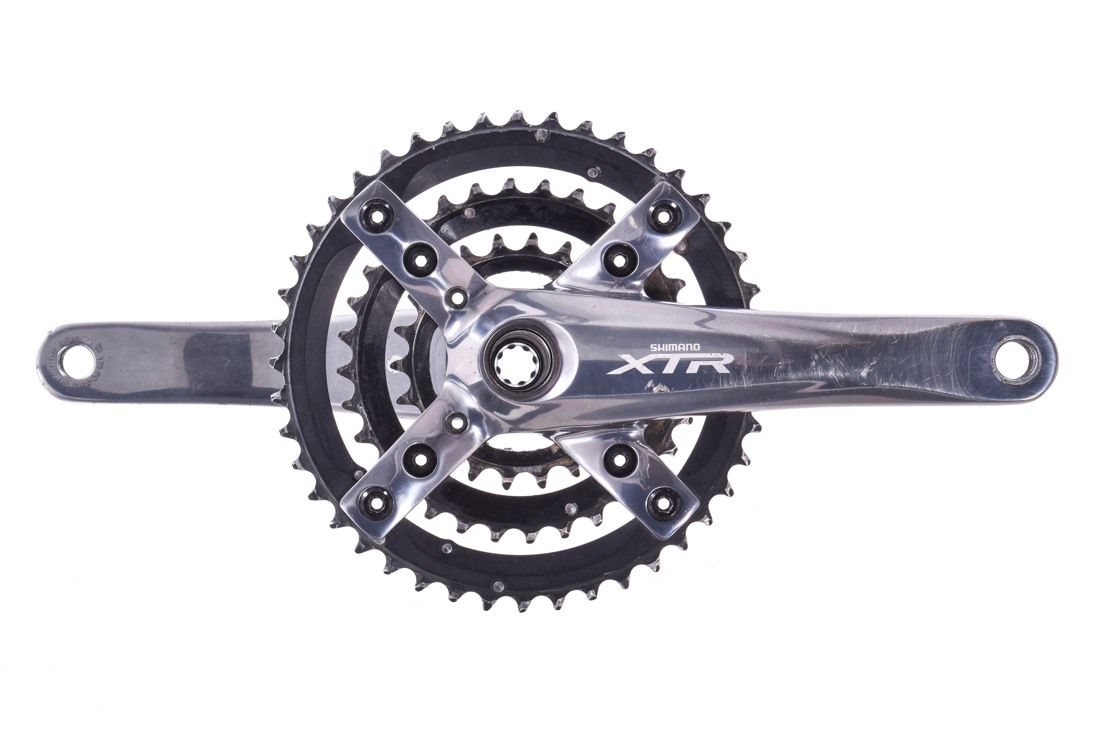 USED Shimano XTR FC-M960 175mm 44/32/22T Triple Crankset