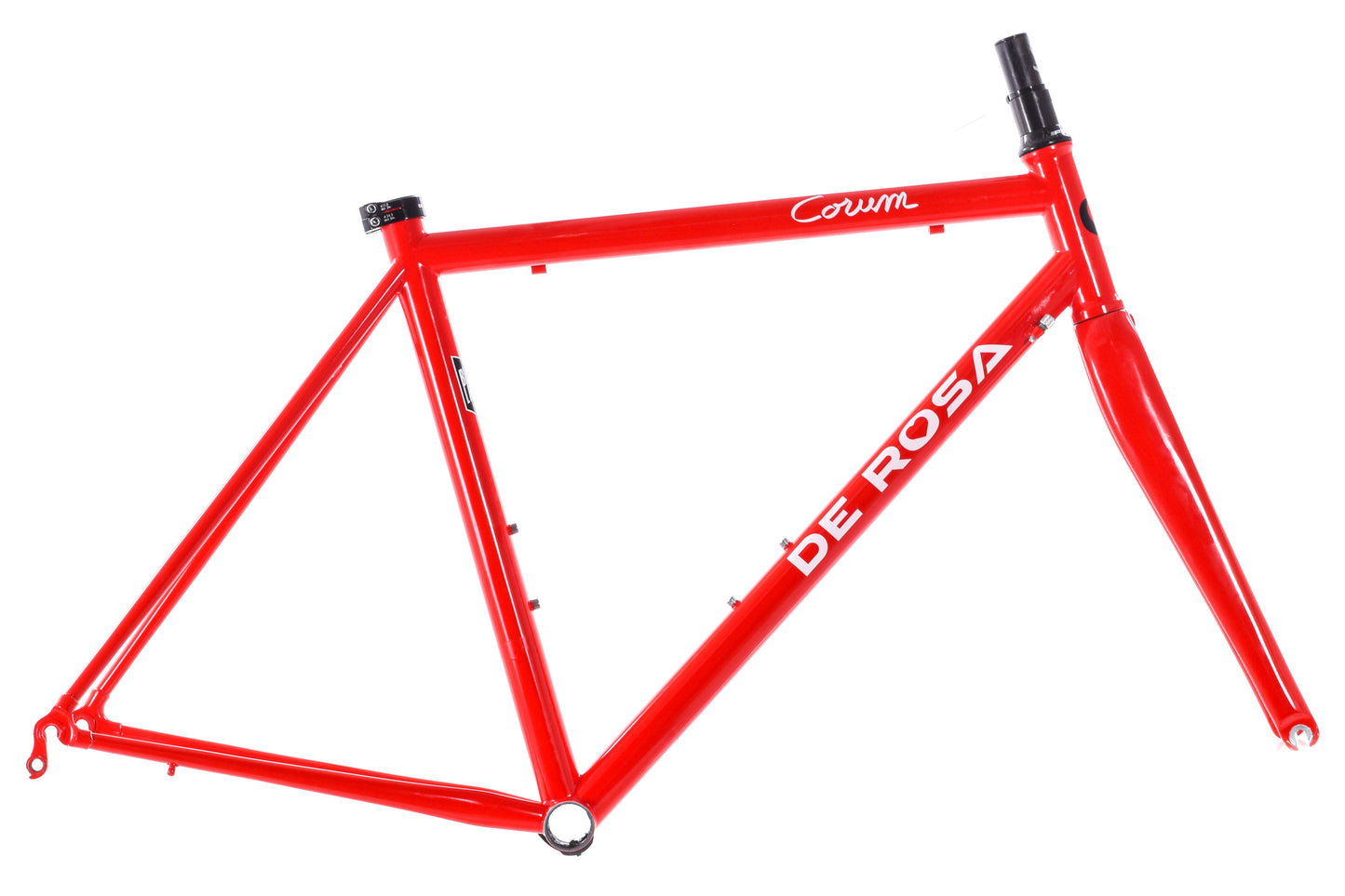 USED De Rosa Corum Road Steel Frame with Carbon Fork 48(s) cm Rim Brake Black Label