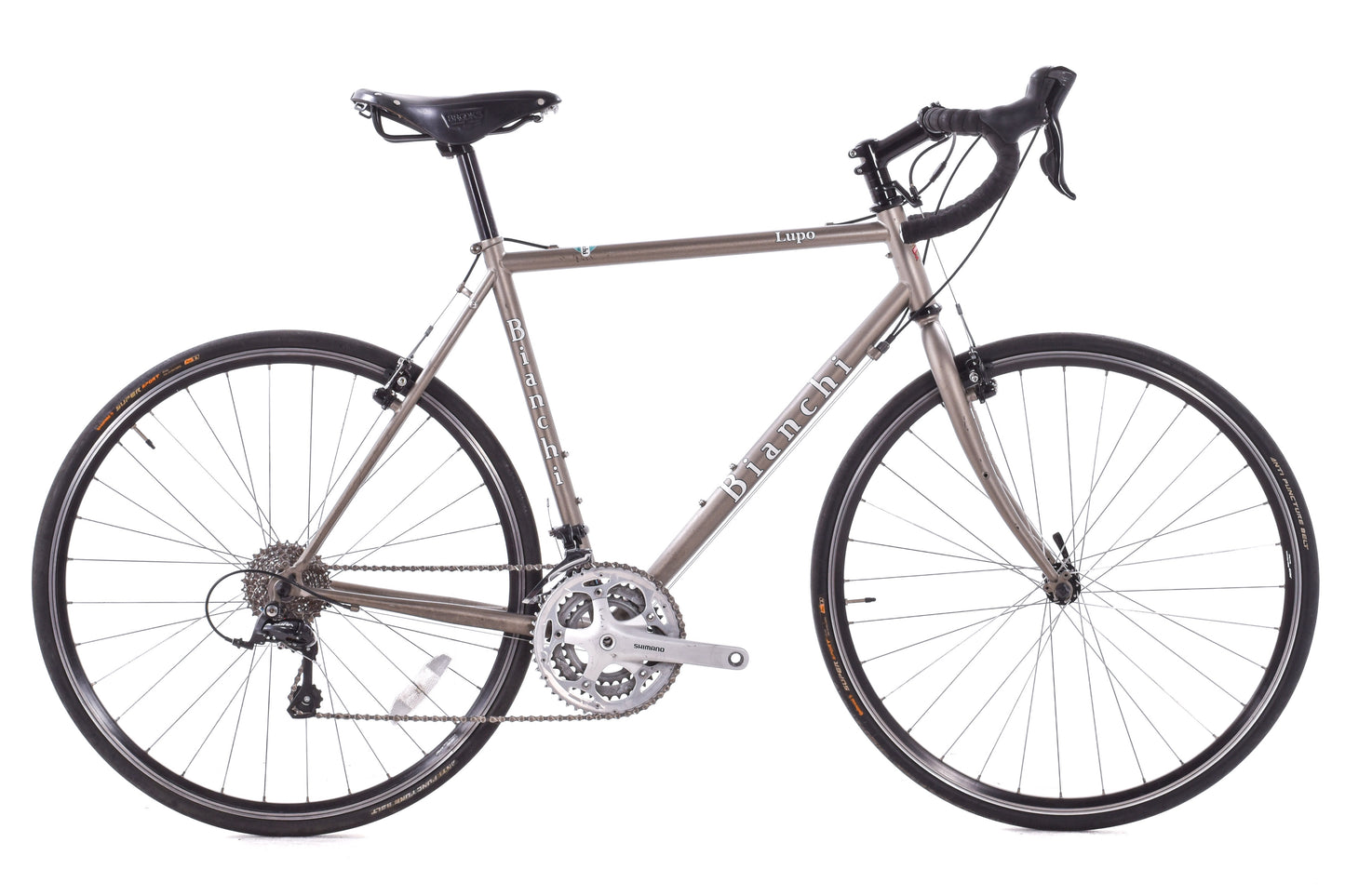 USED Bianchi Lupo Steel Road Bike 55cm Shimano 3X9 Cantilever Brakes