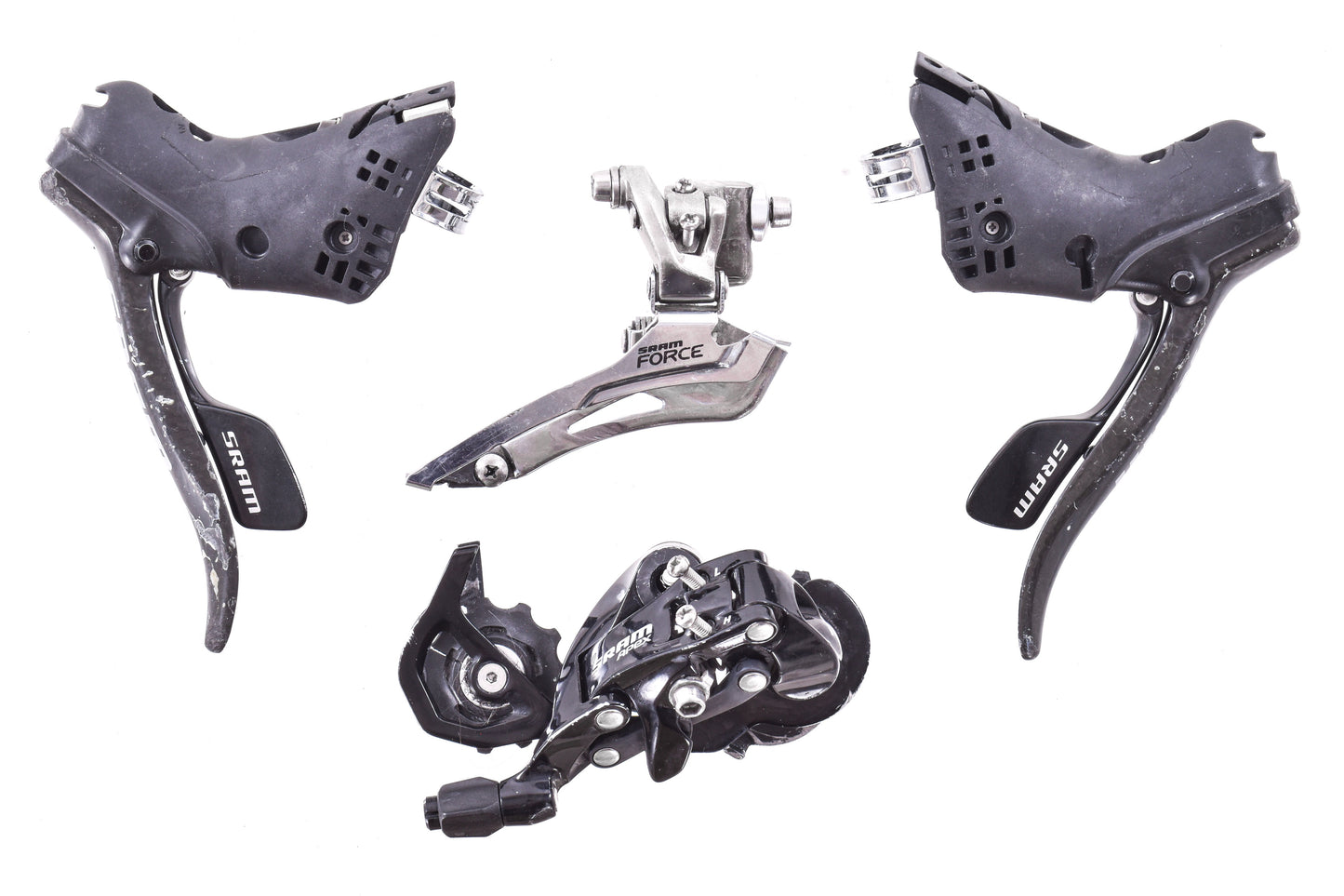 USED SRAM Rival/Apex 2x10 Road/Gravel Groupset Shifter/Brake Levers and Derailleurs