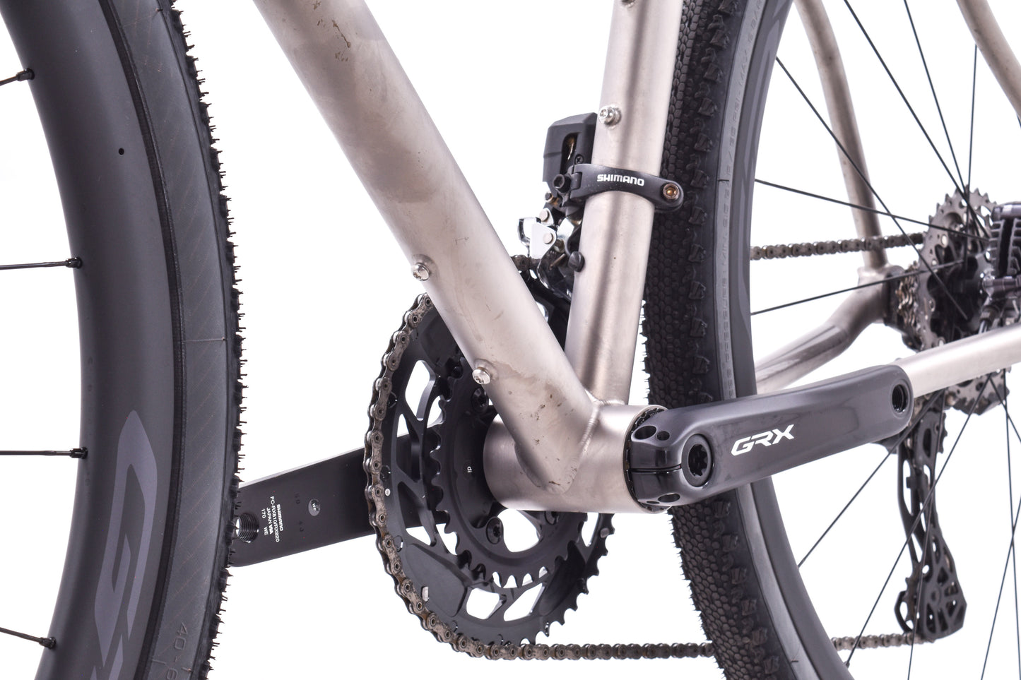 USED 2024 Moots Routt CRD 54cm Titanium Gravel Bike Shimano GRX Di2 2x12 speed 700C Carbon Wheels