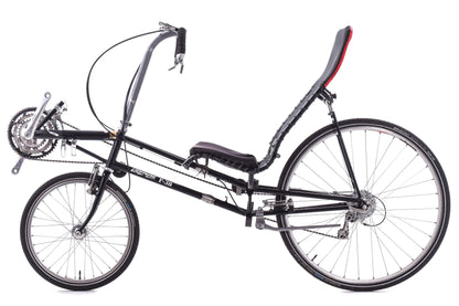USED Lightning P-38 Voyager S&S Coupled Breakaway Medium Steel Road Touring Recumben Bike Shimano Ultegra 3x9 speed Black