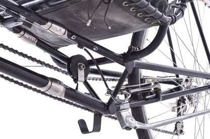 USED Lightning P-38 Voyager S&S Coupled Breakaway Medium Steel Road Touring Recumben Bike Shimano Ultegra 3x9 speed Black