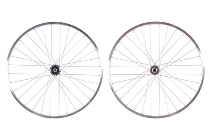 USED Salsa Delgado Cross 700C 32H Wheelset w/ Surly Single Speed / Fixed Gear Hubs Silver