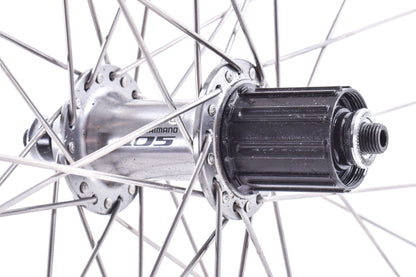 NEW out of box Mavic Open Pro 36H 700C Road/Touring Wheelset w/ Shimano 105 Hubs Silver Quick Release Rim Brake