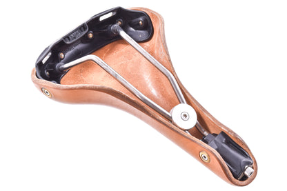 USED Berthoud Cycles Aspin Natural Tan Leather Touring Saddle Medium Width
