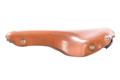 USED Berthoud Cycles Aspin Natural Tan Leather Touring Saddle Medium Width