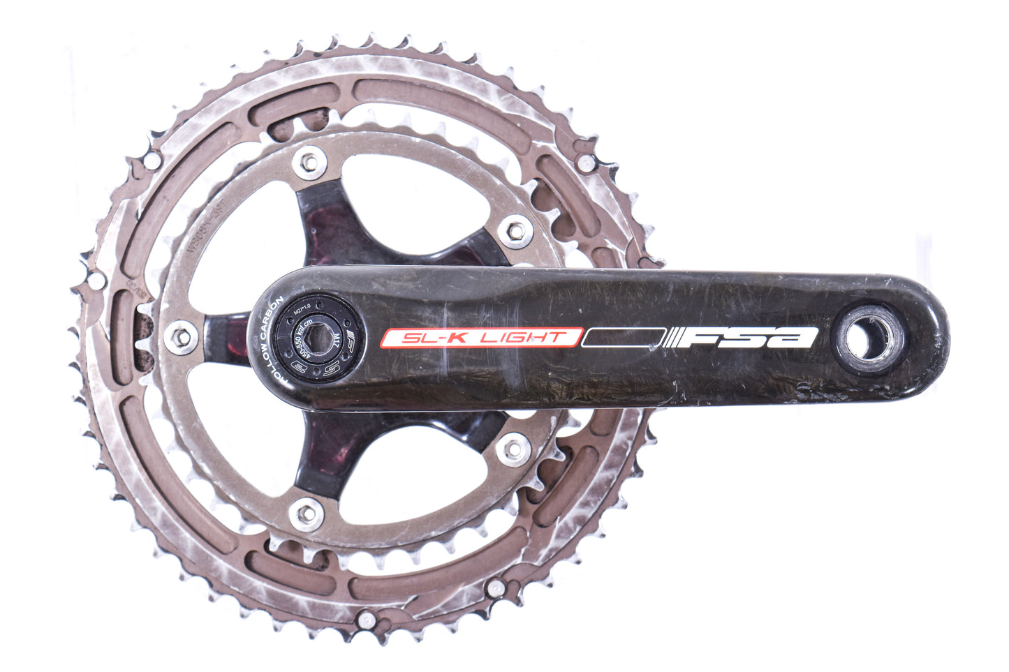 USED FSA SL-K Light 53/39T Hollow Carbon Road Crankset 170mm MegaExo BSA BB