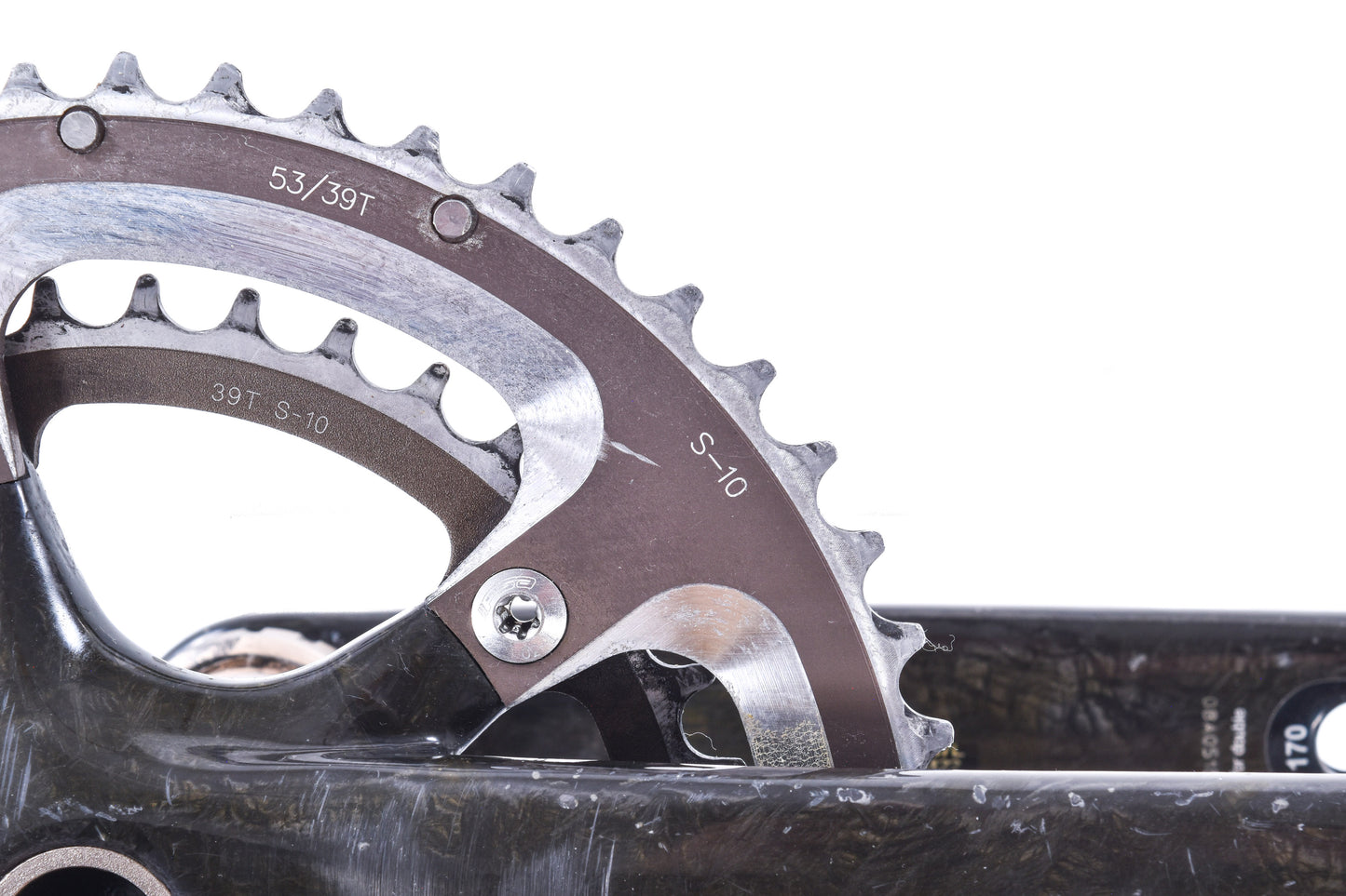 USED FSA SL-K Light 53/39T Hollow Carbon Road Crankset 170mm MegaExo BSA BB