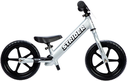 NEW Strider 12 Pro Kids Balance Bike: Silver - Around the Cycle