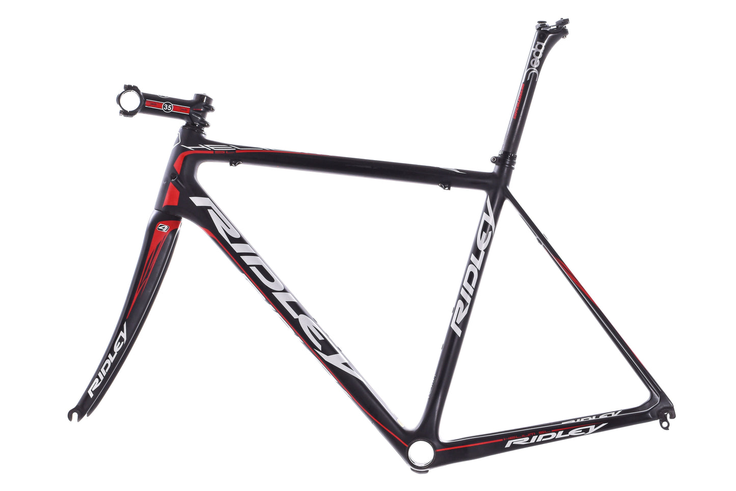 USED 2013 Ridley Helium SL Team Carbon Road Bike Frame Black/Red/White Rim Brake Small
