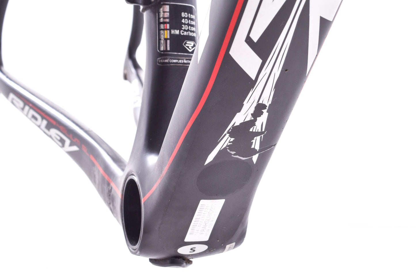 USED 2013 Ridley Helium SL Team Carbon Road Bike Frame Black/Red/White Rim Brake Small