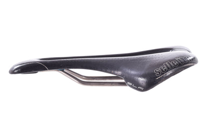 USED Selle Italia SLR Superflow 145mm Saddle Titanium Rail Carbon Shell
