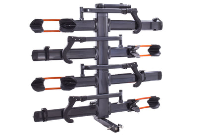USED Kuat NV 2.0 4 Bike Rack Base w/ Add On Metallic Gray/Orange 2" Receiver
