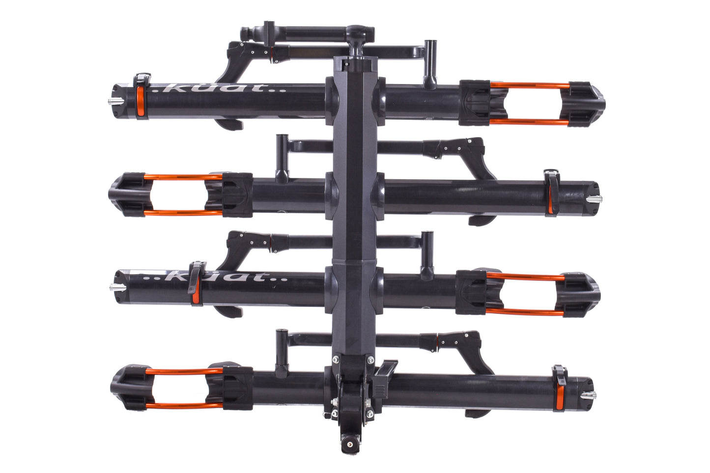 USED Kuat NV 2.0 4 Bike Rack Base w/ Add On Metallic Gray/Orange 2" Receiver