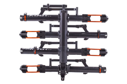 USED Kuat NV 2.0 4 Bike Rack Base w/ Add On Metallic Gray/Orange 2" Receiver