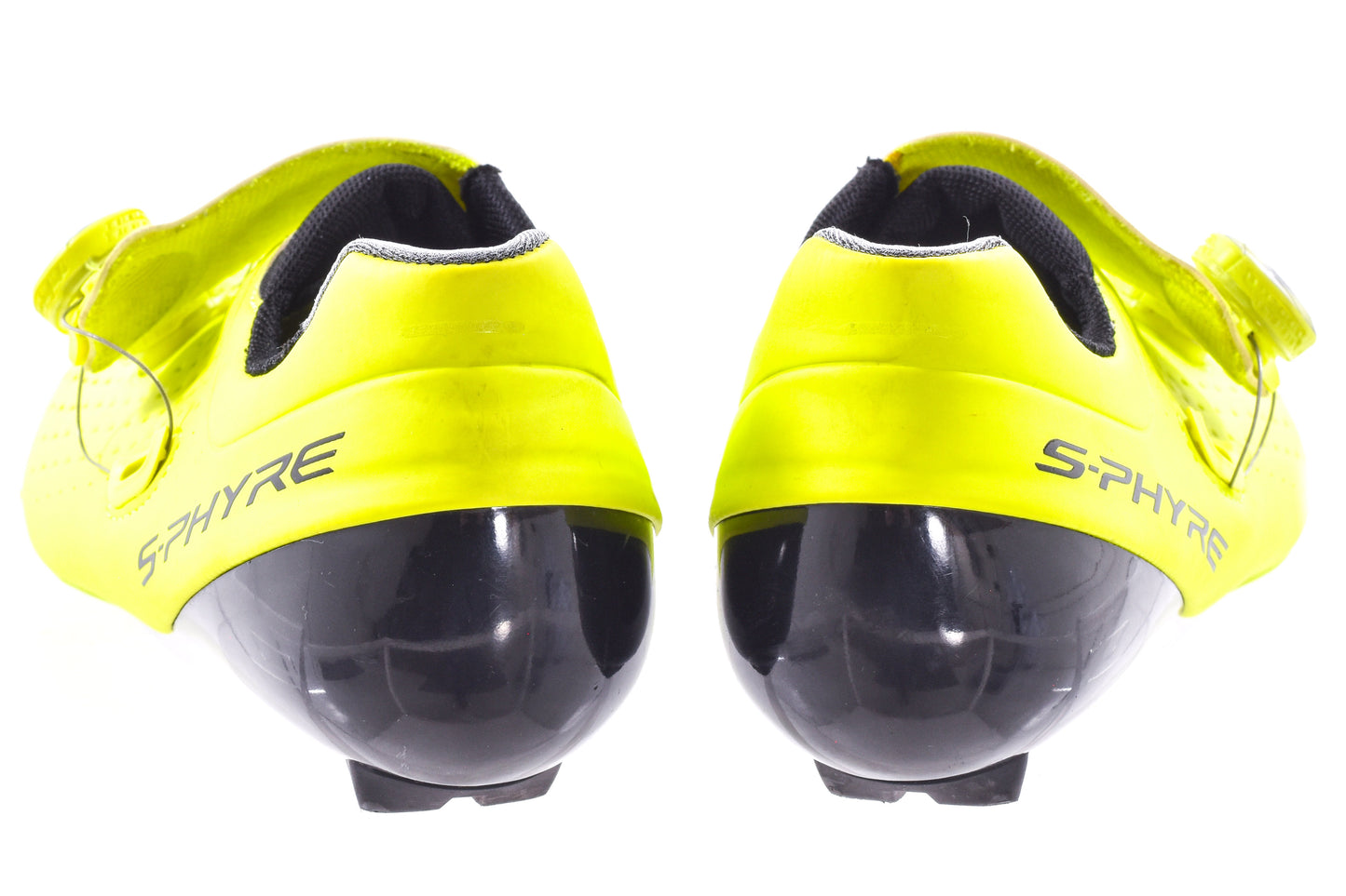USED Shimano S-Phyre SH-RC900-S RC9Y Road Shoes EU45 US 10.5 Yellow Carbon 3-bolt