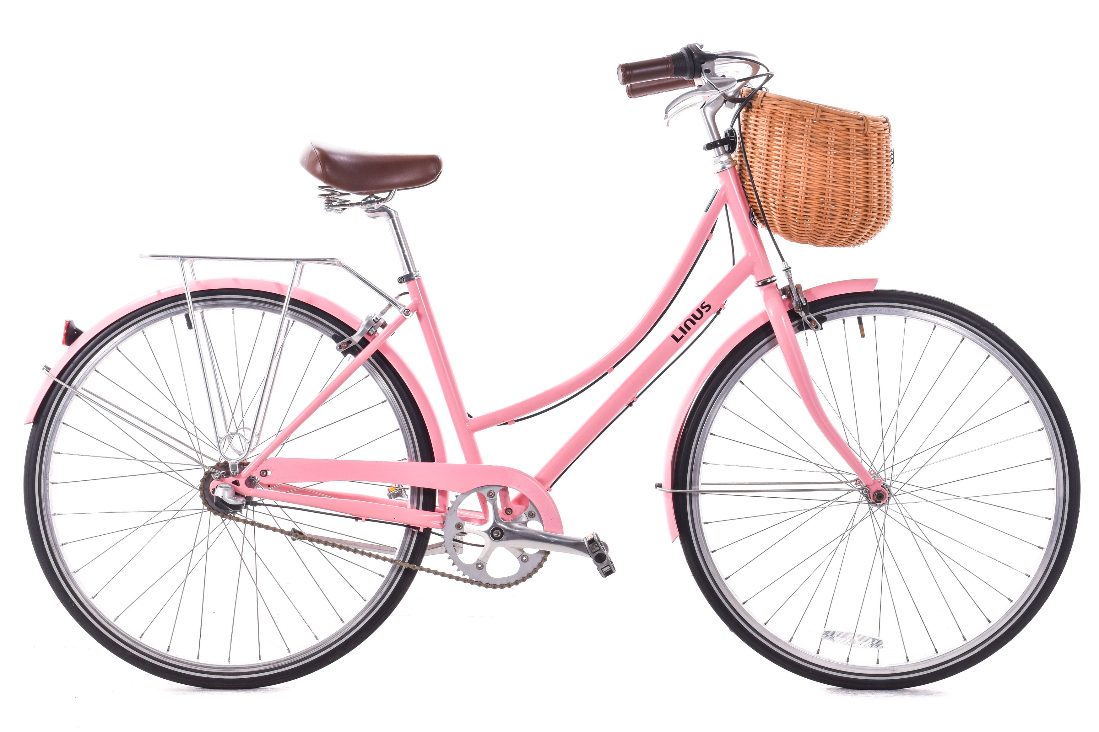 USED Linus Dutchi 3i Urban Cruiser Medium Step Thru Pink Townie Basket ...