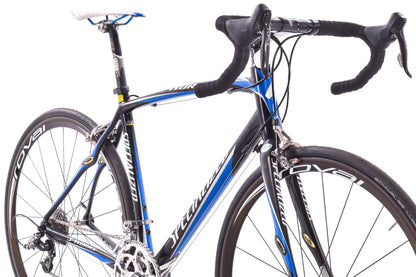 USED 2007 Specialized S-Works Roubaix 54cm Road Bike SRAM Force 2x10 speed Carbon Roval Wheels Blue