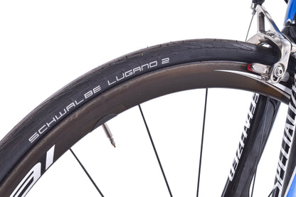 USED 2007 Specialized S-Works Roubaix 54cm Road Bike SRAM Force 2x10 speed Carbon Roval Wheels Blue