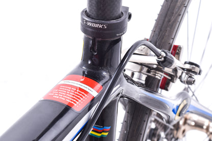 USED 2007 Specialized S-Works Roubaix 54cm Road Bike SRAM Force 2x10 speed Carbon Roval Wheels Blue