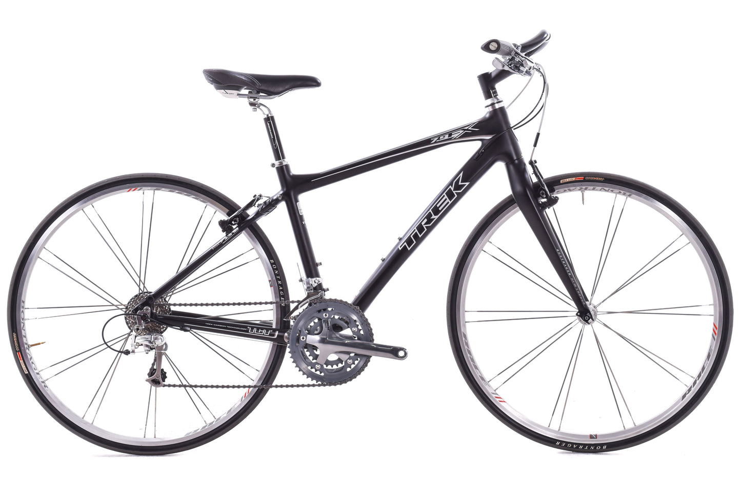 USED 2009 Trek 7.9 FX Carbon Flat Bar Road Bike Medium Shimano Ultegra/105 3x10 speed Black