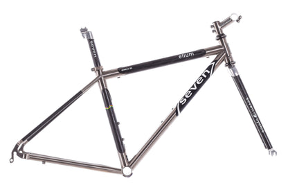 USED Mid 2000's Seven Elium Carbon/Titanium X-Small Road Bike Frame Rim Brake Quick Release