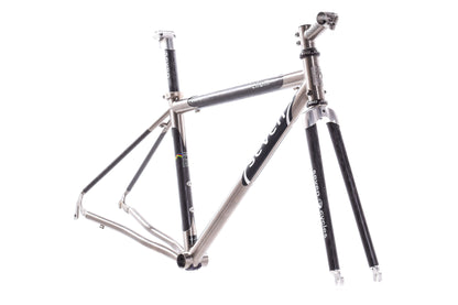 USED Mid 2000's Seven Elium Carbon/Titanium X-Small Road Bike Frame Rim Brake Quick Release