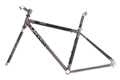 USED Mid 2000's Seven Elium Carbon/Titanium X-Small Road Bike Frame Rim Brake Quick Release