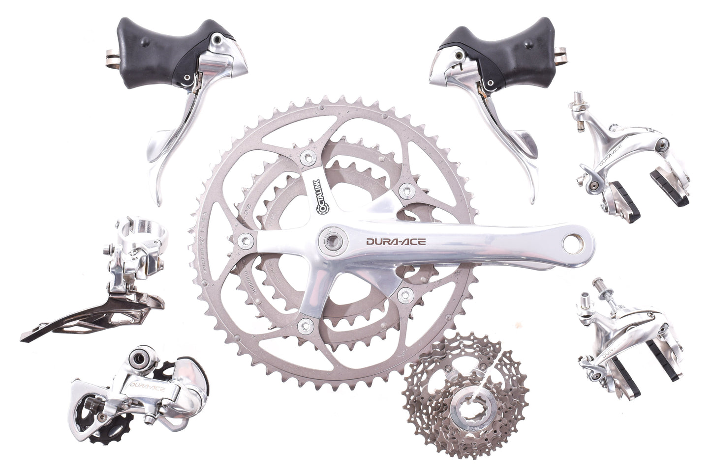 USED Shimano Dura-Ace 7700/7703 3x9 speed Triple Road Groupset 170mm 12-27t