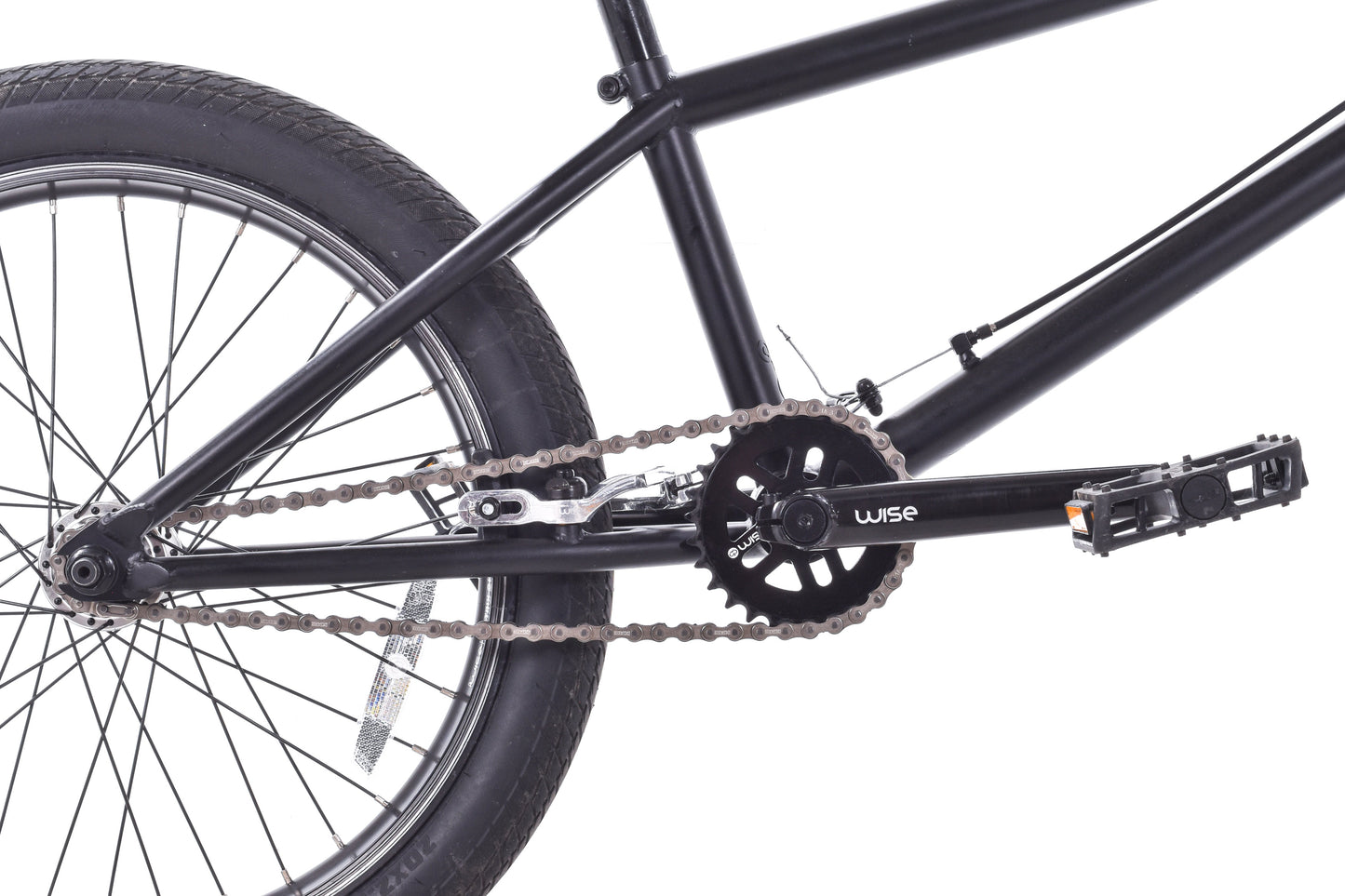 USED DK Flux BMX Bike Black 21.25" 20" Wheels Rear Rim Brake 28T x 10T