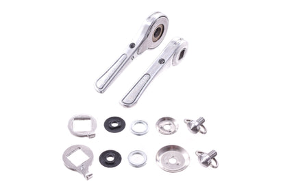 USED Dia-Compe ENE Ciclo 11s Downtube Shifter set Polished Silver