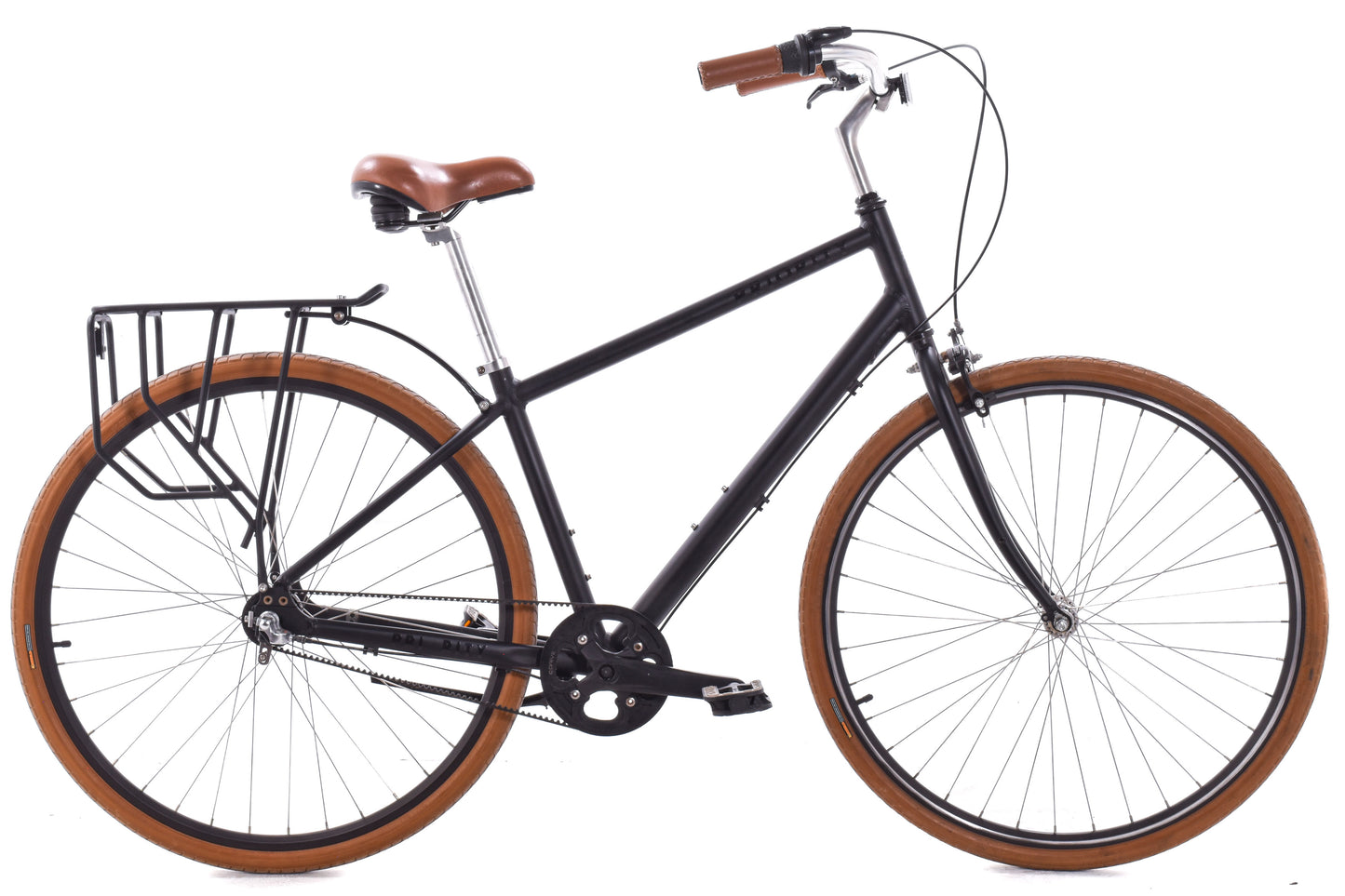 USED Priority Bicycles 3 Speed Classic Medium Urban Cruiser Black Belt Drive 3 Speed