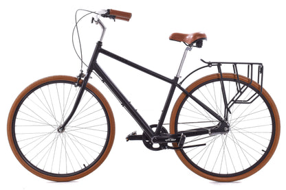USED Priority Bicycles 3 Speed Classic Medium Urban Cruiser Black Belt Drive 3 Speed