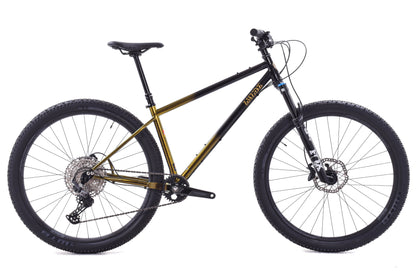 NEW Wilde Dark Star Steel Hardtail Mountain Bike - Gold Metal Flake and Sparkle Black