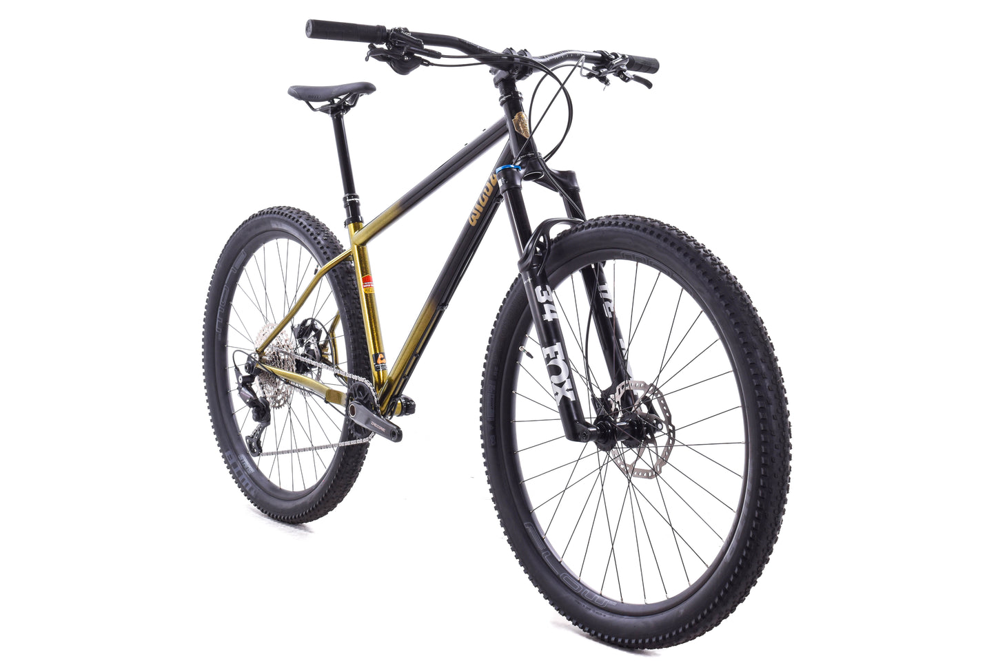 NEW Wilde Dark Star Steel Hardtail Mountain Bike - Gold Metal Flake and Sparkle Black