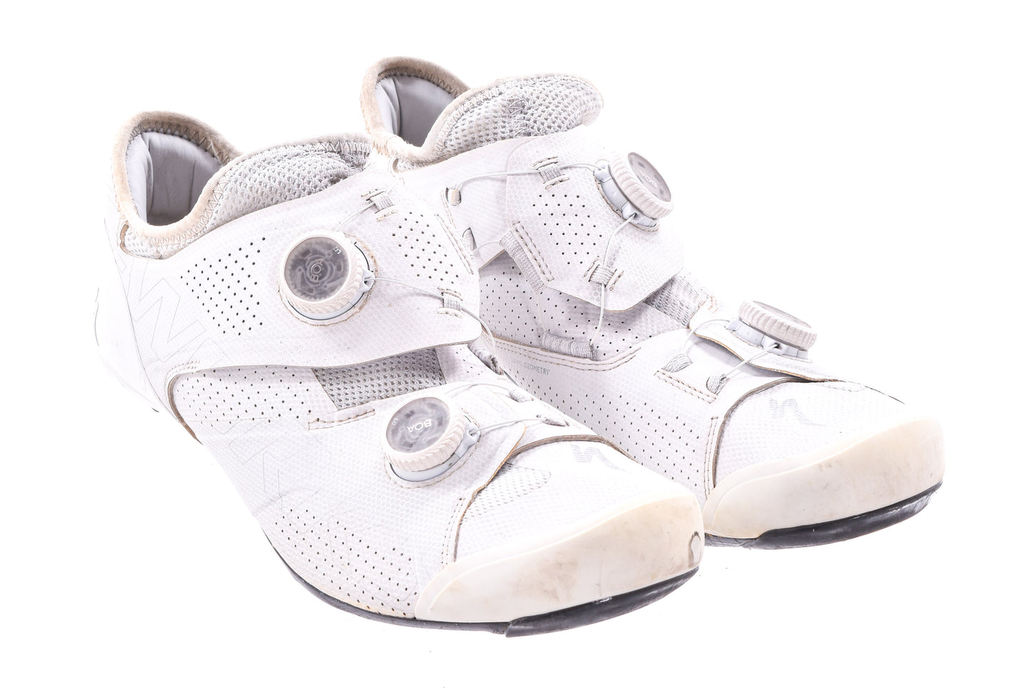 USED Specialized S-Works Ares Road Cycling Shoes 44.5 EU 11 US Dual Boa White