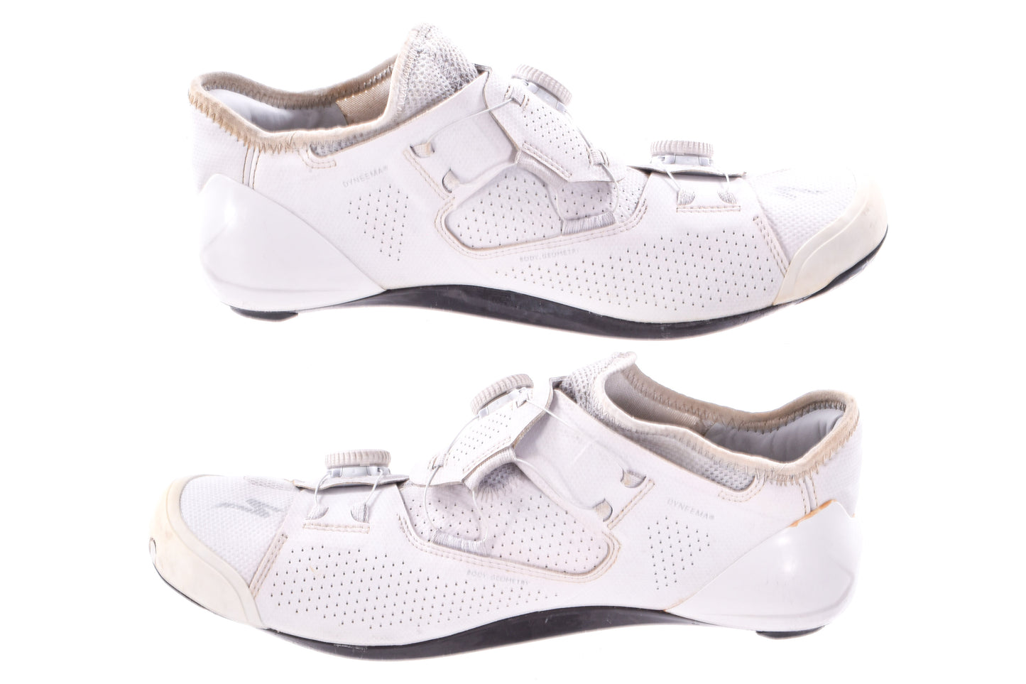 USED Specialized S-Works Ares Road Cycling Shoes 44.5 EU 11 US Dual Boa White