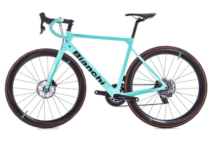 USED 2022 Bianchi Sprint 55cm Road Bike SRAM Force/Rival AXS 2x12 ENVE Carbon Wheels Celeste