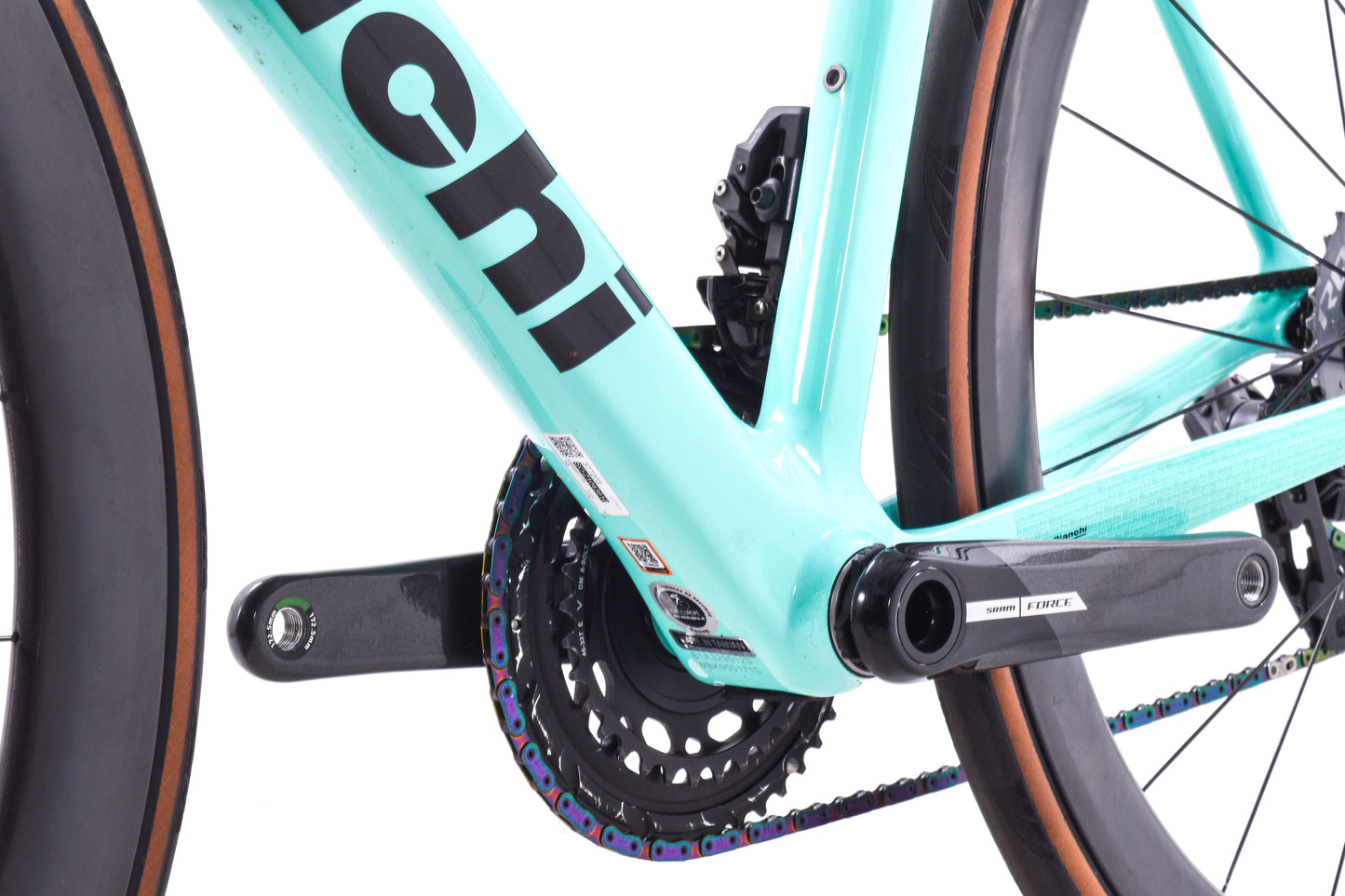 USED 2022 Bianchi Sprint 55cm Road Bike SRAM Force/Rival AXS 2x12 ENVE Carbon Wheels Celeste