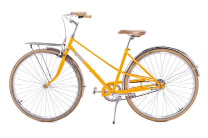 USED Creme Cycles Caferacer Lady Uno Small/Med Mixte Urban Cruiser 3 speed Bike Yellow