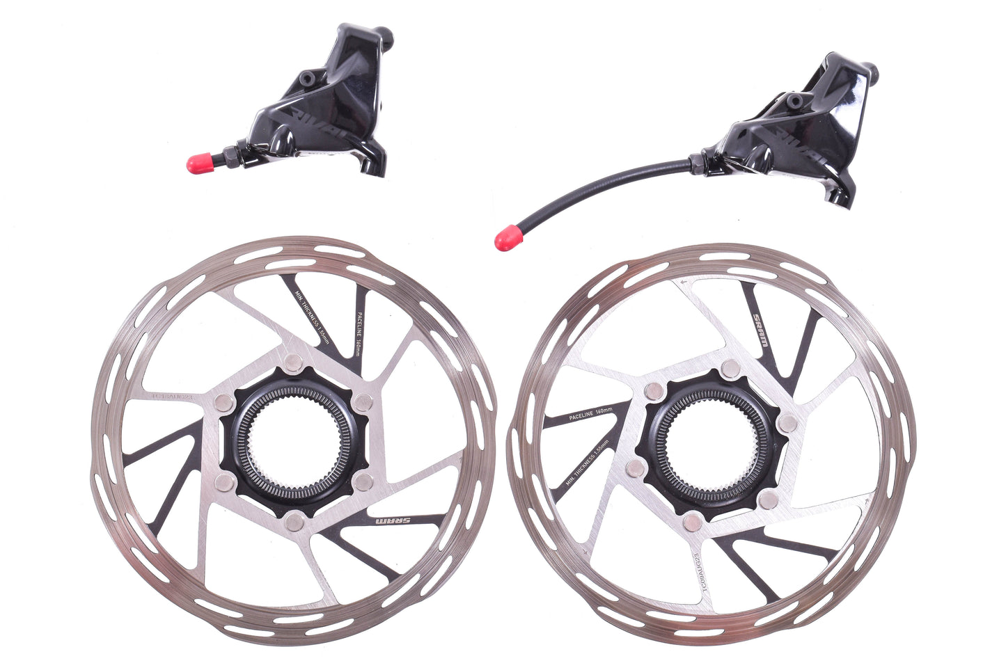 USED SRAM Rival AXS D1 Flat Mount Hydraulic Brake Calipers w/ 160mm Pa